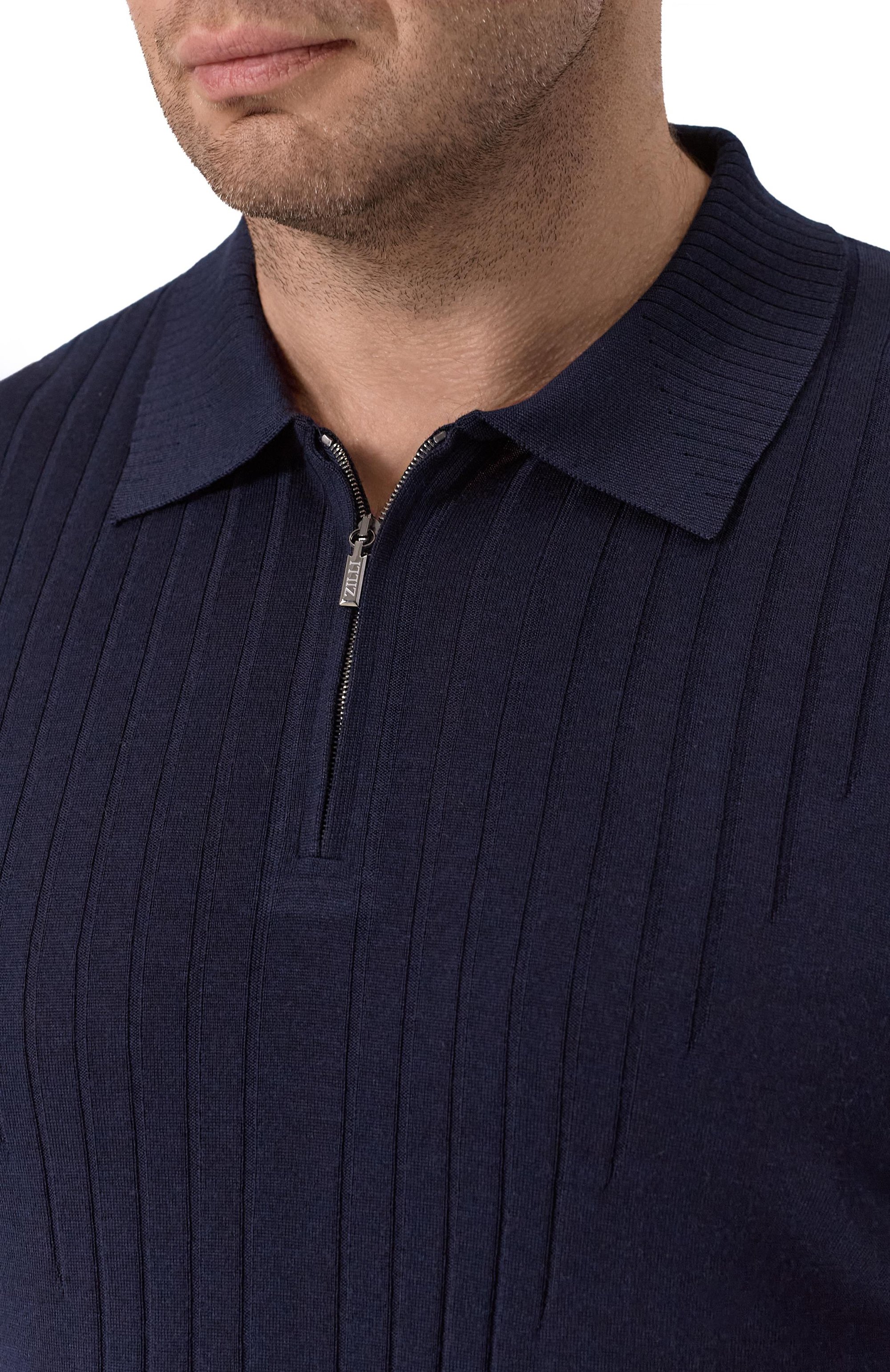 Поло из шерсти и шелка ZILLI, арт. KZP001M0230VZRD00_002, фото 5