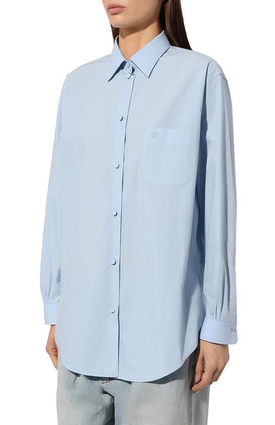 Хлопковая рубашка GUCCI, арт. 619474 ZAEVU, фото 3