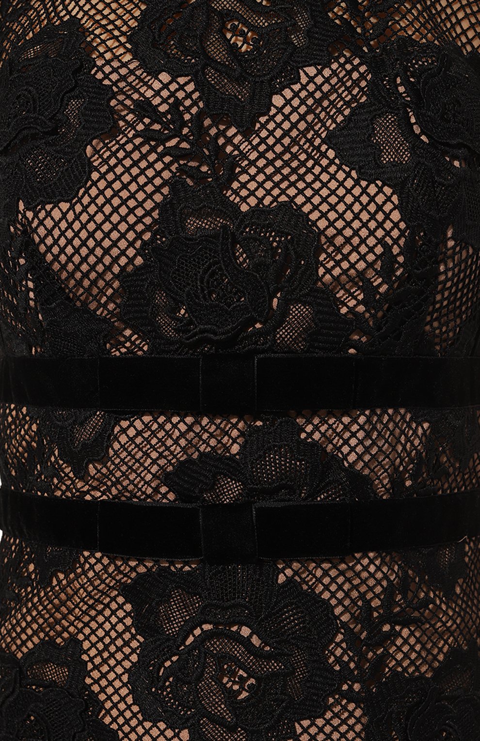 Платье SELF-PORTRAIT черного цвета по цене 59900 руб., арт. AW24-017S-B, фото 5 Платье SELF-PORTRAIT, арт. AW24-017S-B, фото 5