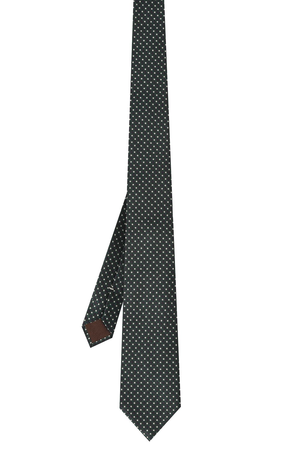 Шелковый галстук CANALI темно-зеленого цвета по цене 16250 руб., арт. 18/HJ04066, фото 3 Шелковый галстук CANALI, арт. 18/HJ04066, фото 3