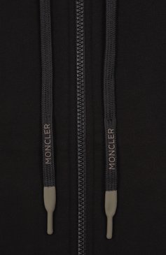 Мужской хлопковая толстовка MONCLER черного цвета, арт. 8G00034/899WC | Фото 6 (Материал внешний: Хлопок; Длина (для топов): Стандартные; Мужское Кросс-КТ: Толстовка-одежда; Рукава: Длинные; Стили: Спорт-шик)
