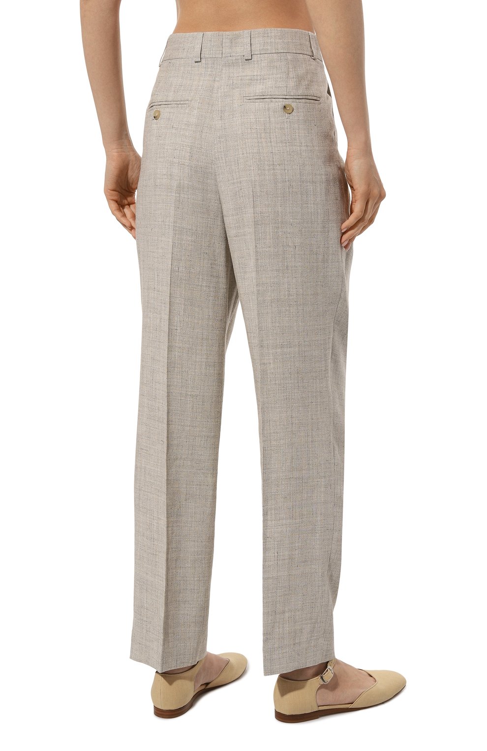 Брюки из вискозы и льна TOTEME, арт. 234-WRB847-FB0109, фото 4