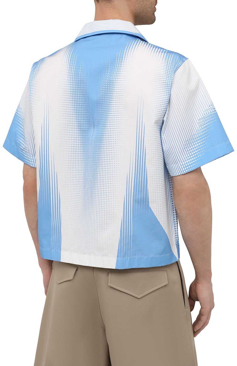 Хлопковая рубашка PRADA белого цвета по цене 130000 руб., арт. UCS318-1YN2-F0UB3-211, фото 4 Хлопковая рубашка PRADA, арт. UCS318-1YN2-F0UB3-211, фото 4