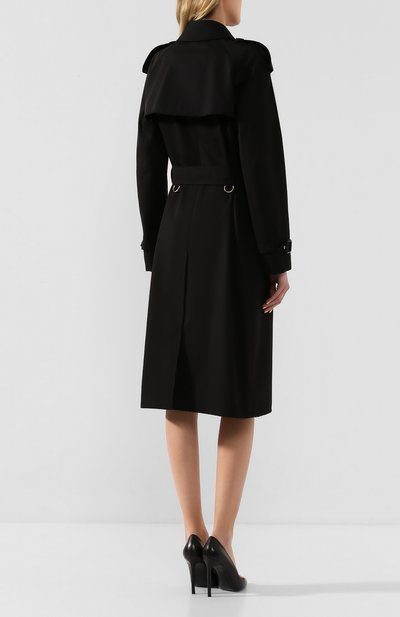 Хлопковый тренч BURBERRY черного цвета по цене 325500 руб., арт. 8024437, фото 4 Хлопковый тренч BURBERRY, арт. 8024437, фото 4