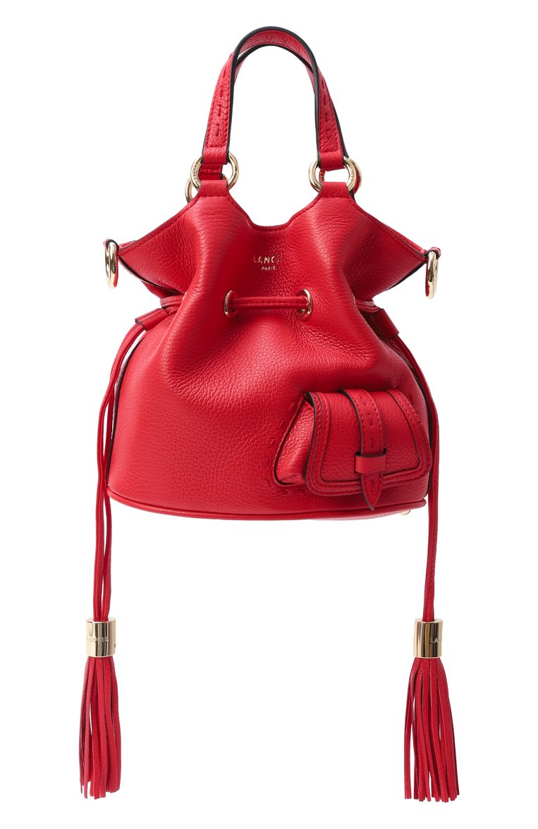 Женская сумка premier flirt small LANCEL красного цвета, арт. A10109 | Фото 1 (Автоматизация состава: Проставлено; Материал: Натуральная кожа; Ремень/цепочка: На ремешке; Автоматизация ТО: Проставлено; Размер: small)