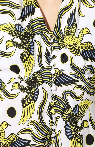 Хлопковое платье KENZO белого цвета по цене 58800 руб., арт. 2R012855J, фото 5 Хлопковое платье KENZO, арт. 2R012855J, фото 5