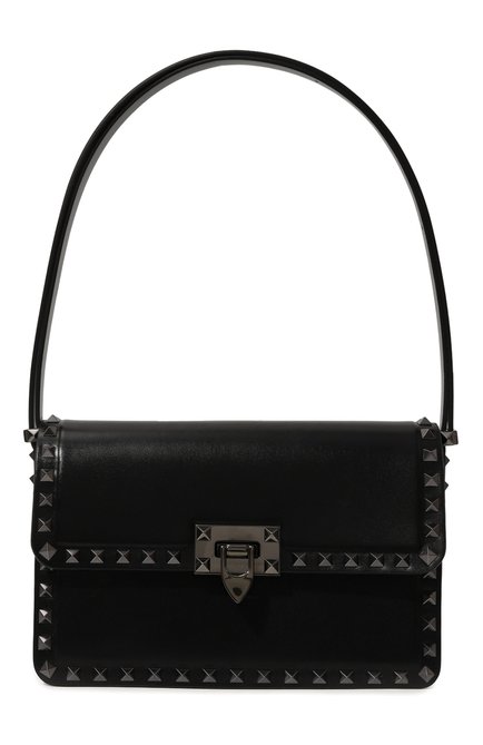 Женская сумка rockstud23 VALENTINO черного цвета, арт. 3W2B0M41QYV 0NO | Фото 1 (Драгоценные камни: Проставлено; Материал сплава: Проставлено; Материал: Натуральная кожа; Ремень/цепочка: На ремешке; Размер: small)