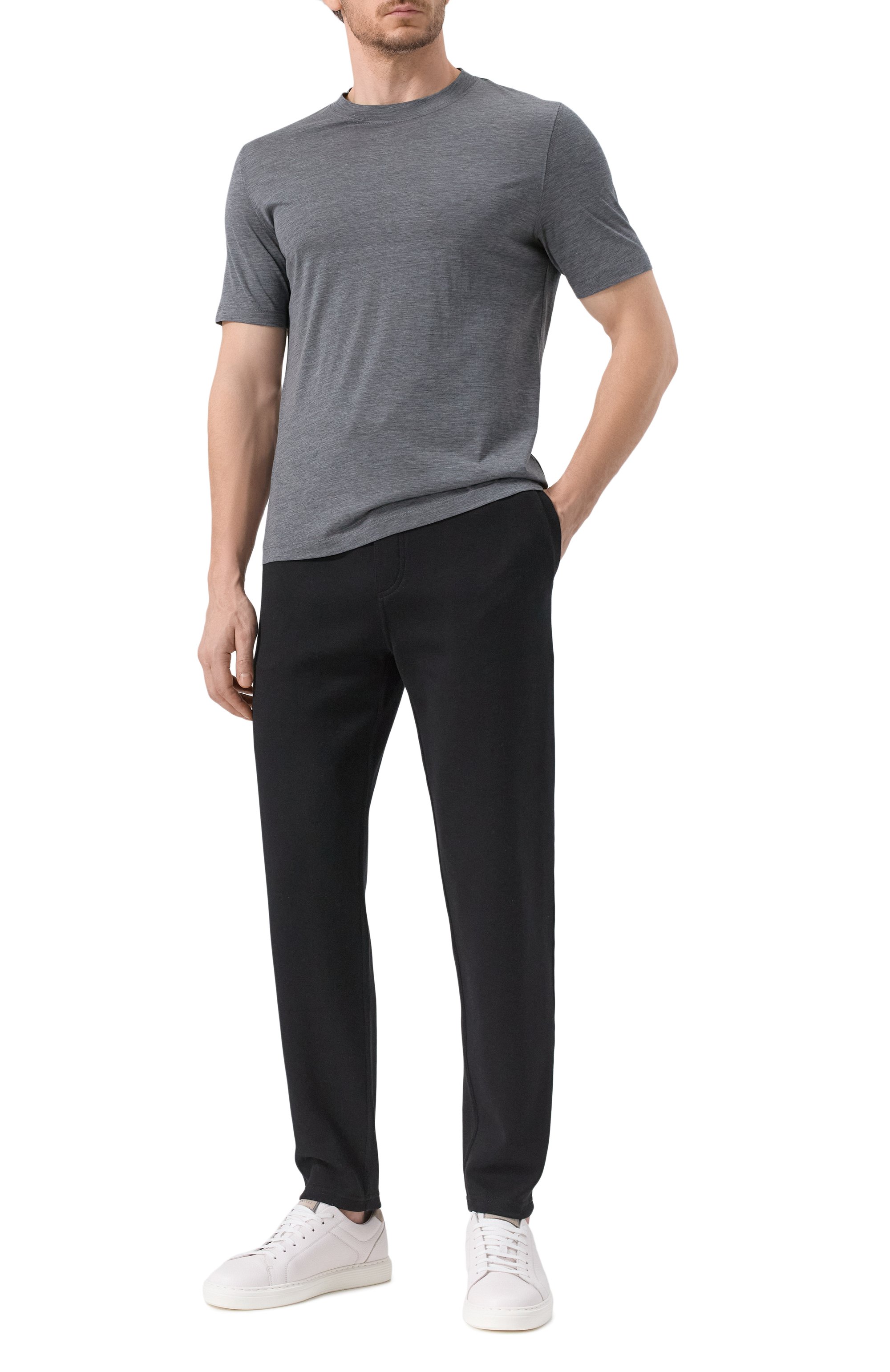 Футболка из шелка и хлопка BRUNELLO CUCINELLI, арт. MD8211308, фото 2