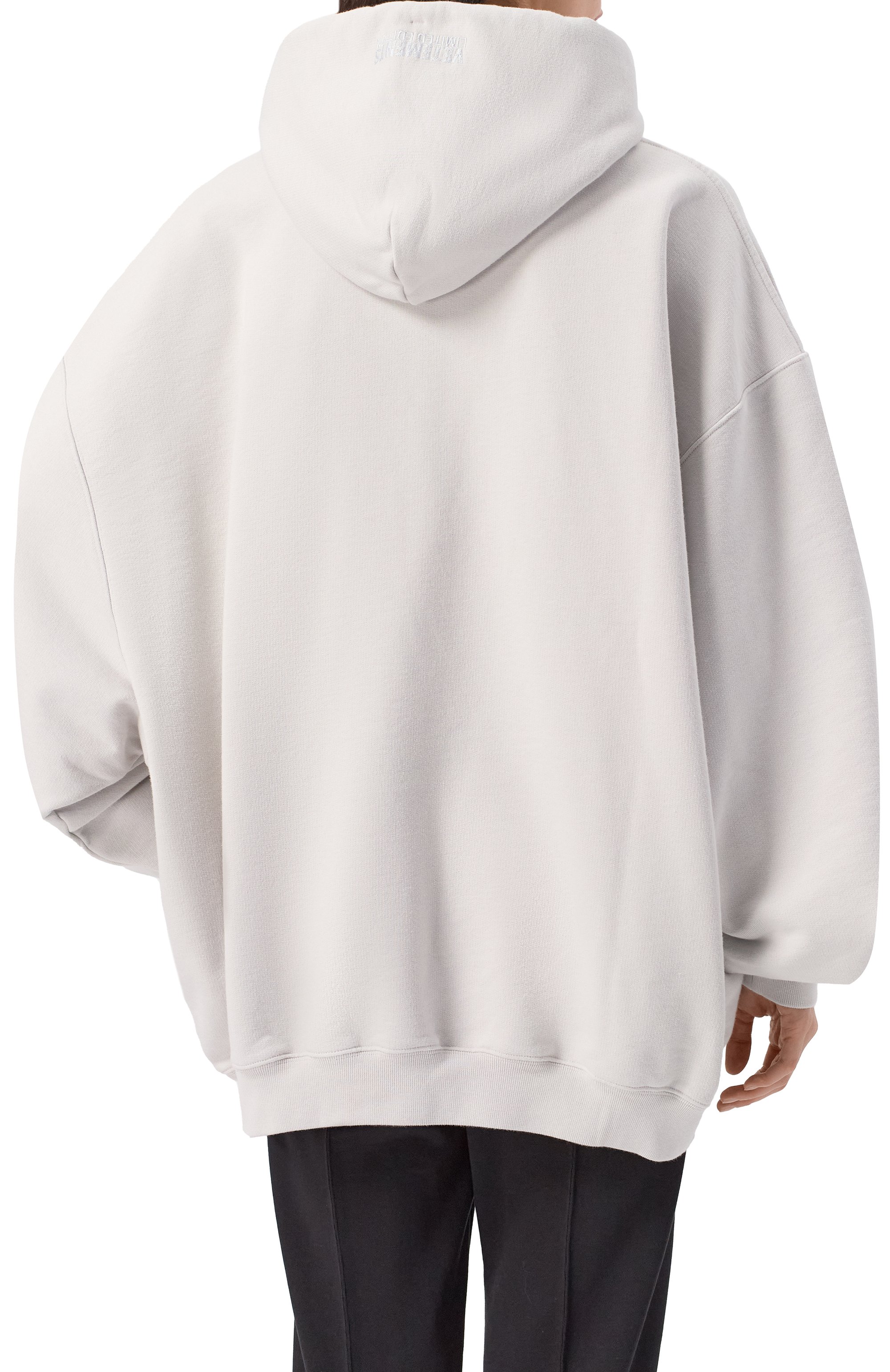 Хлопковое худи VETEMENTS светло-серого цвета по цене 109500 руб., арт. UE54HD240W/1302 M0LLET0N, фото 4 Хлопковое худи VETEMENTS, арт. UE54HD240W/1302 M0LLET0N, фото 4