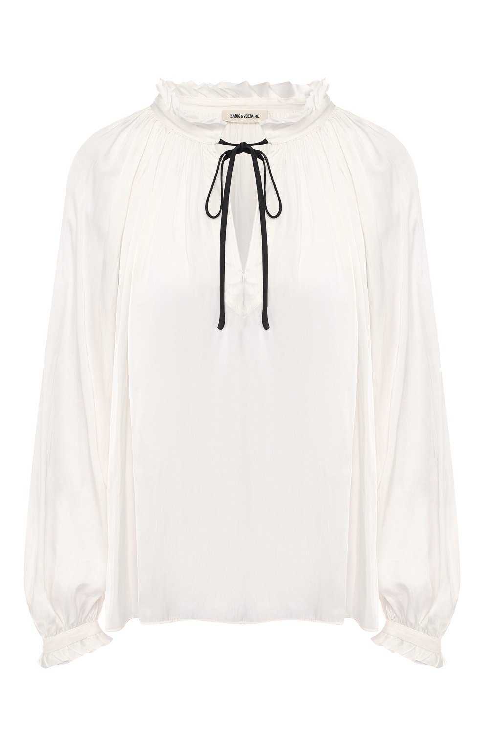 Блузка свободного кроя ZADIG AND VOLTAIRE белого цвета по цене 33950 руб., арт. SHCP3203F, фото 1 Блузка свободного кроя ZADIG AND VOLTAIRE, арт. SHCP3203F, фото 1