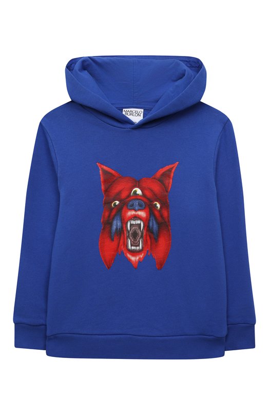 

Хлопковое худи Marcelo Burlon Kids of Milan, Синий