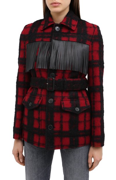 Шерстяная куртка SAINT LAURENT разноцветного цвета по цене 362500 руб., арт. 630896/Y3B54, фото 4 Шерстяная куртка SAINT LAURENT, арт. 630896/Y3B54, фото 4