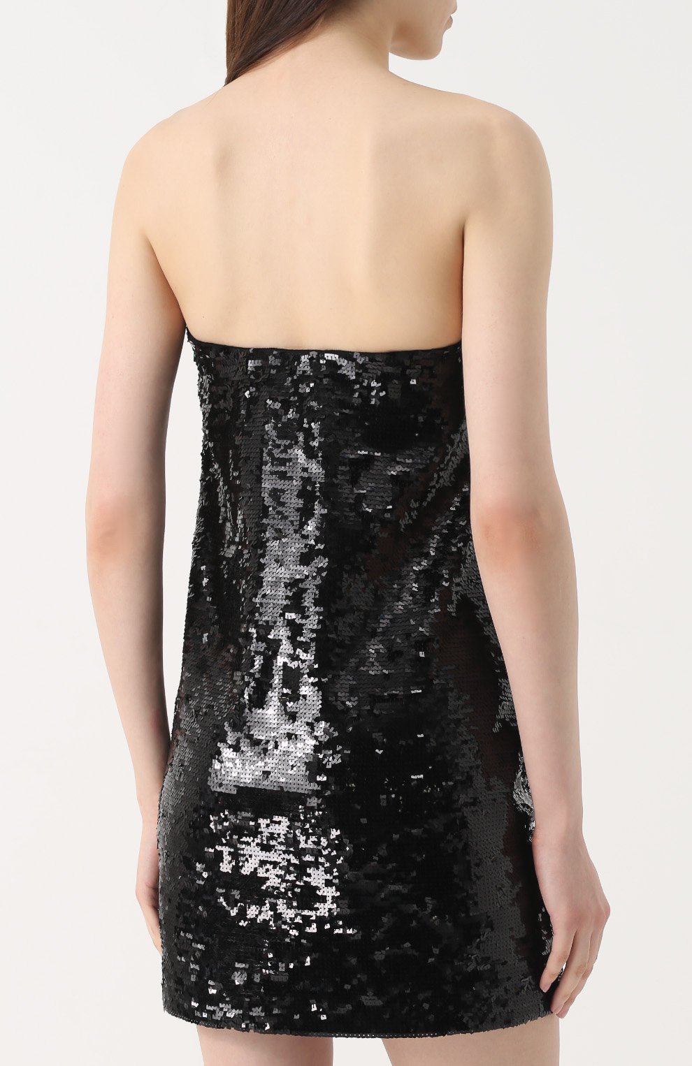 Платье-бюстье с v-образным вырезом и пайетками SAINT LAURENT, арт. 465502/Y444W, фото 4