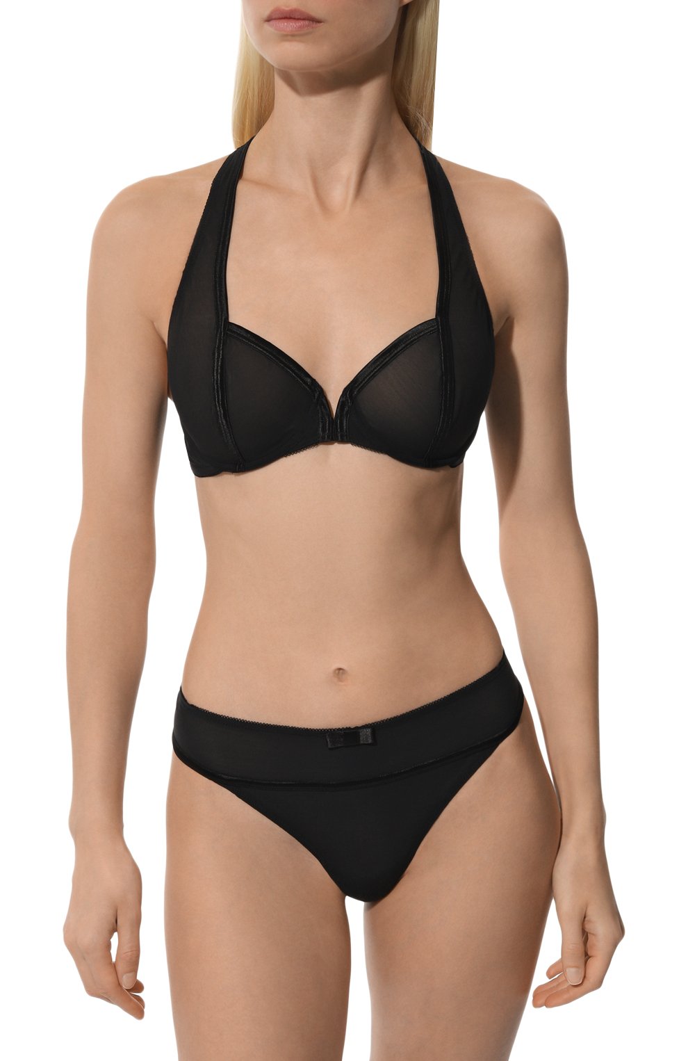 Трусы-стринги CHANTAL THOMASS черного цвета по цене 6980 руб., арт. T220460, фото 2 Трусы-стринги CHANTAL THOMASS, арт. T220460, фото 2