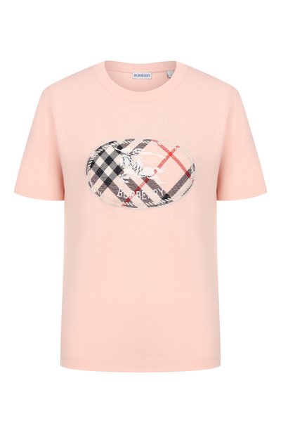 Женская хлопковая футболка BURBERRY, арт. 8128060