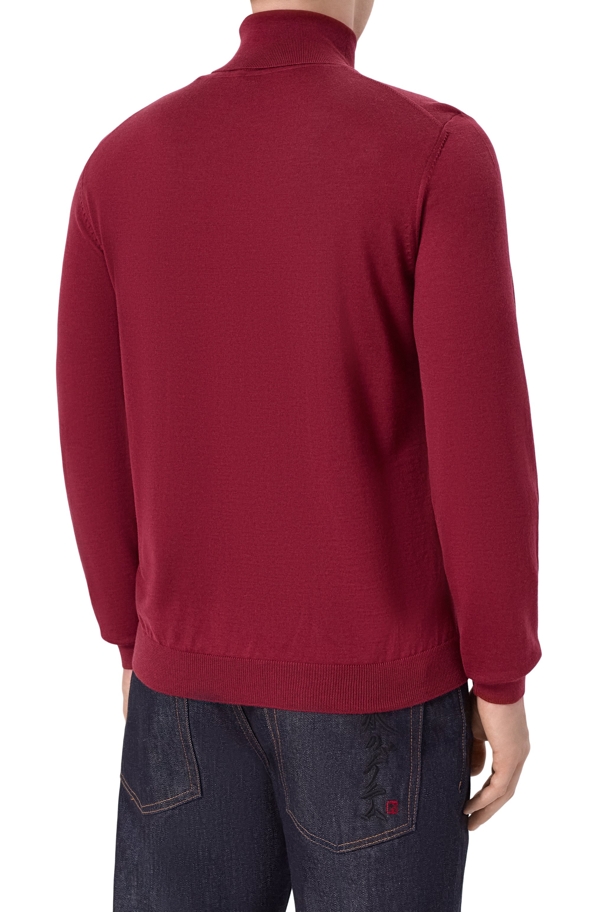 Шерстяная водолазка BOSS бордового цвета по цене 23950 руб., арт. 50468262, фото 4 Шерстяная водолазка BOSS, арт. 50468262, фото 4