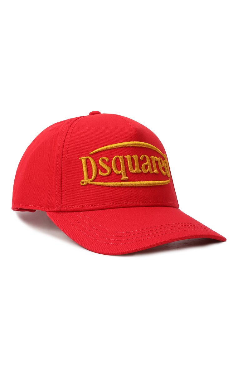 Детская хлопковая бейсболка DSQUARED2 красного цвета, арт. DQ2919/D00YT | Фото 1 (Материал: Текстиль, Хлопок; Нос: Не проставлено)