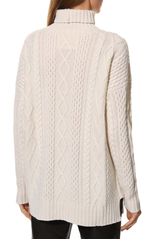 Свитер из шерсти и кашемира crem38 Кремовый, фото 4