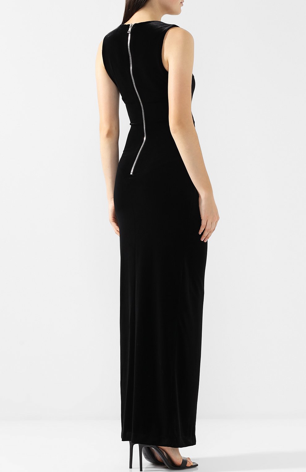Бархатное платье-макси с декоративной отделкой BALMAIN, арт. 143509/X032, фото 4