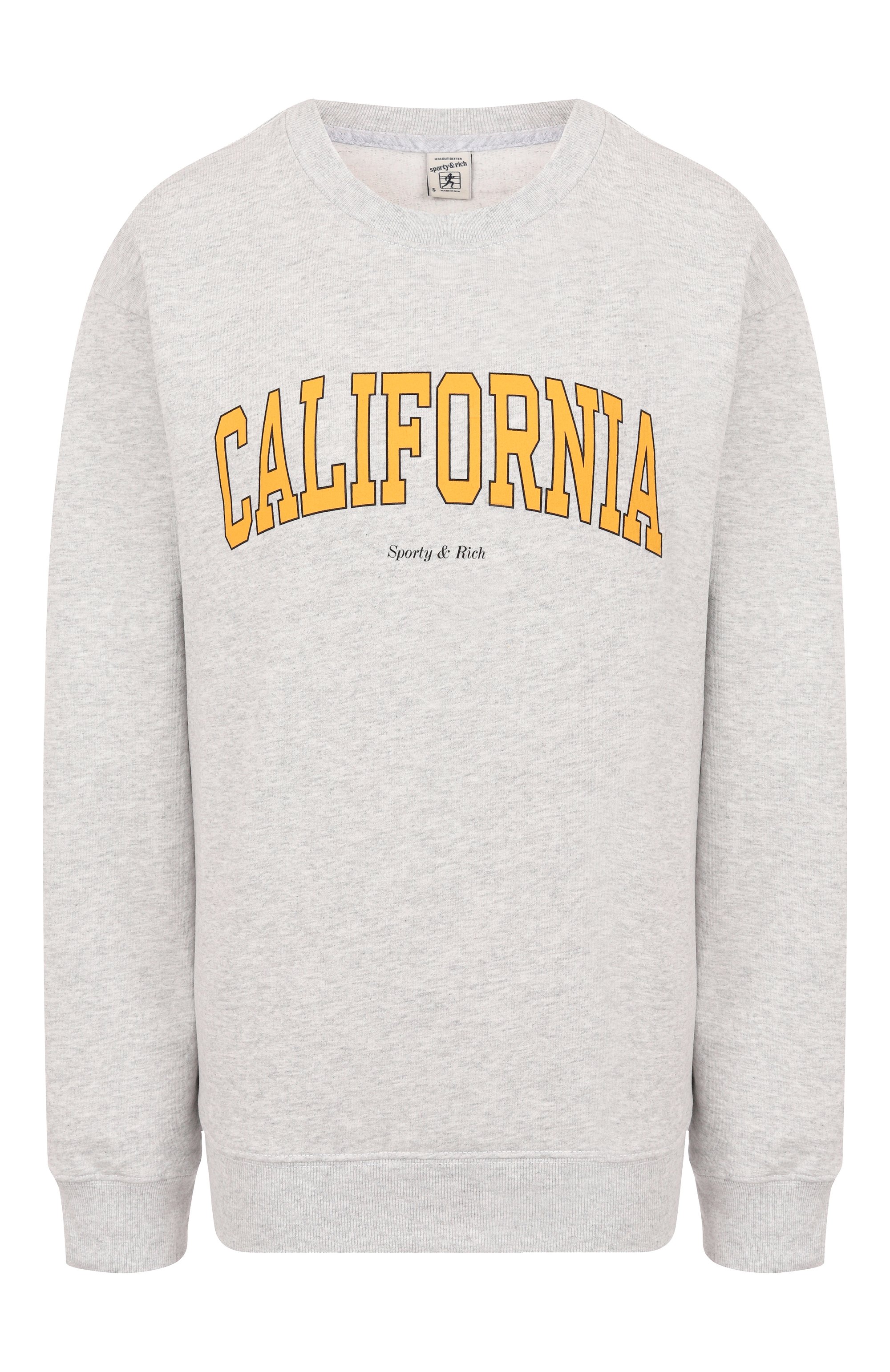 Хлопковый свитшот SPORTY AND RICH, арт. ST071508501GY03, фото 1