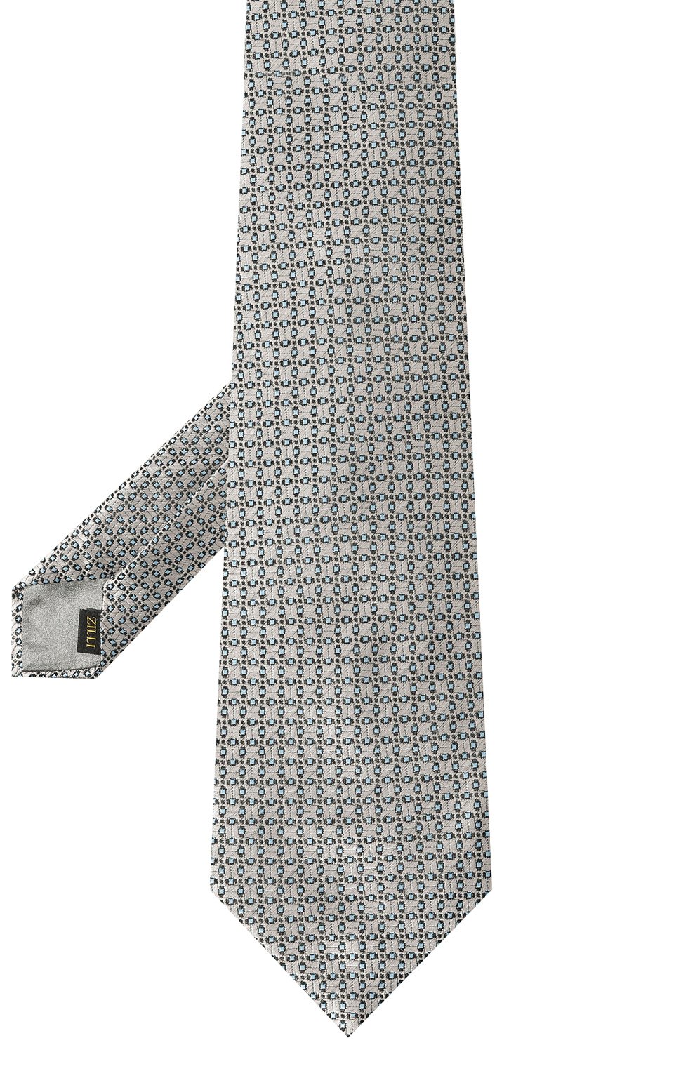 Шелковый галстук ZILLI серого цвета по цене 32350 руб., арт. 55018, фото 3 Шелковый галстук ZILLI, арт. 55018, фото 3