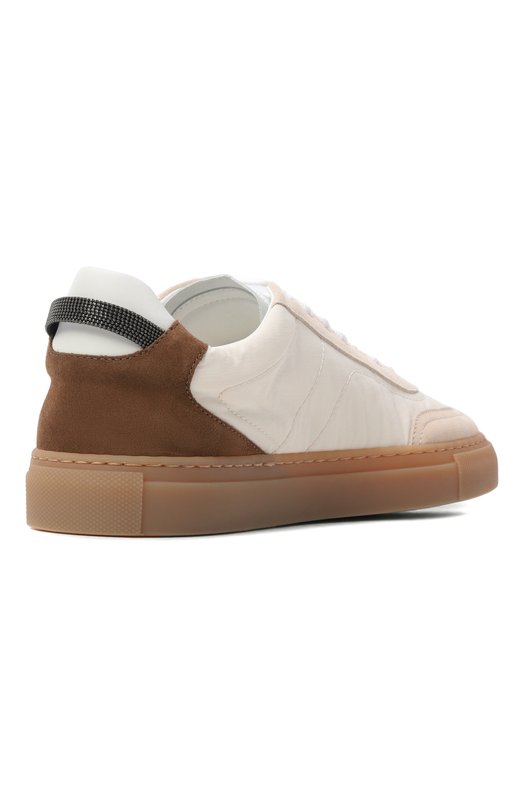 Текстильные кеды Brunello Cucinelli MZSFG3197 Кремовый  MZSFG3197 Фото 5