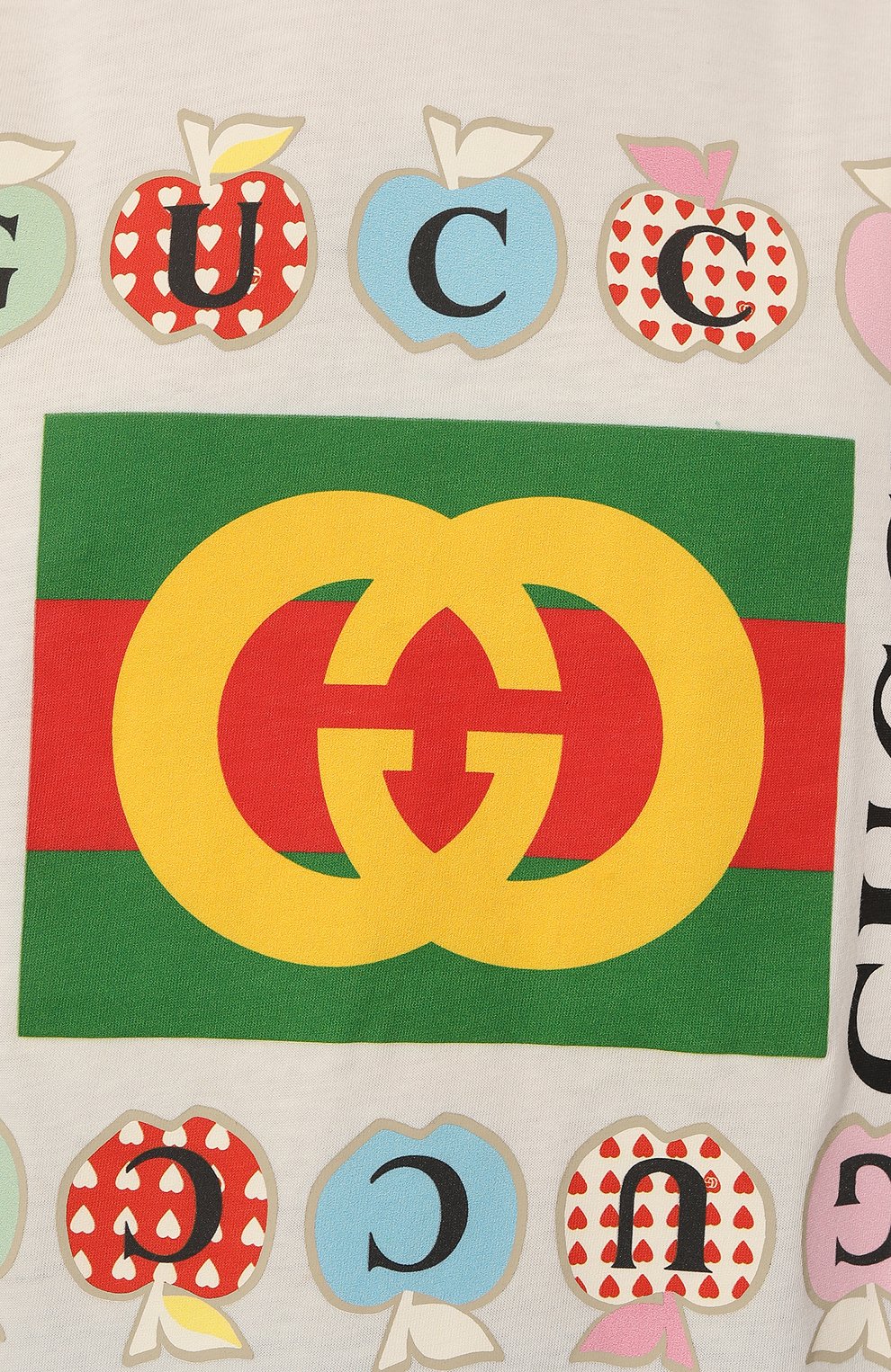 Хлопковая футболка GUCCI белого цвета по цене 56160 руб., арт. 615044 XJDOH, фото 5 Хлопковая футболка GUCCI, арт. 615044 XJDOH, фото 5