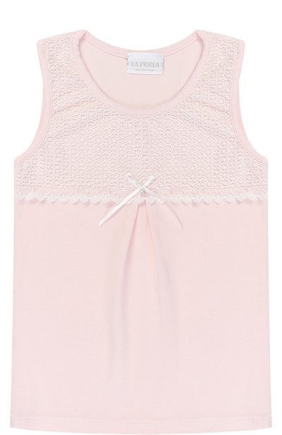 Майка с кружевной отделкой и бантом LA PERLA, арт. 54615/2A-6A, фото 1