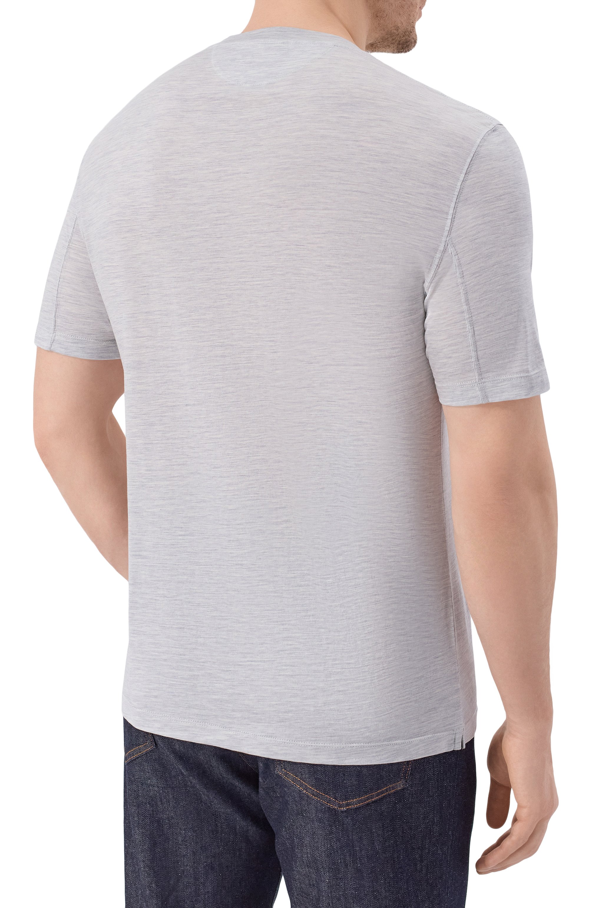 Футболка из шелка и хлопка BRUNELLO CUCINELLI, арт. MD8211308, фото 4