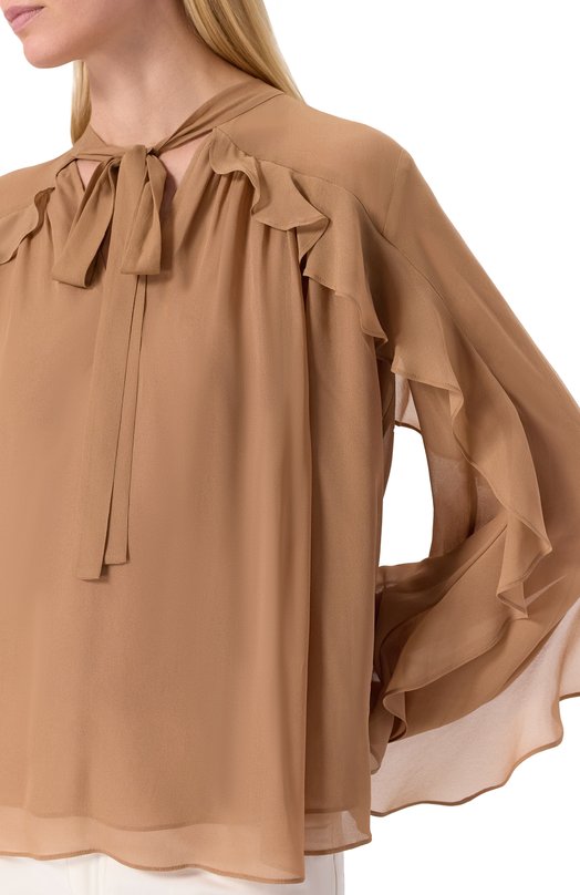 Блузка из вискозы Zimmermann 4101TS251 Бежевый  4101TS251 Фото 5