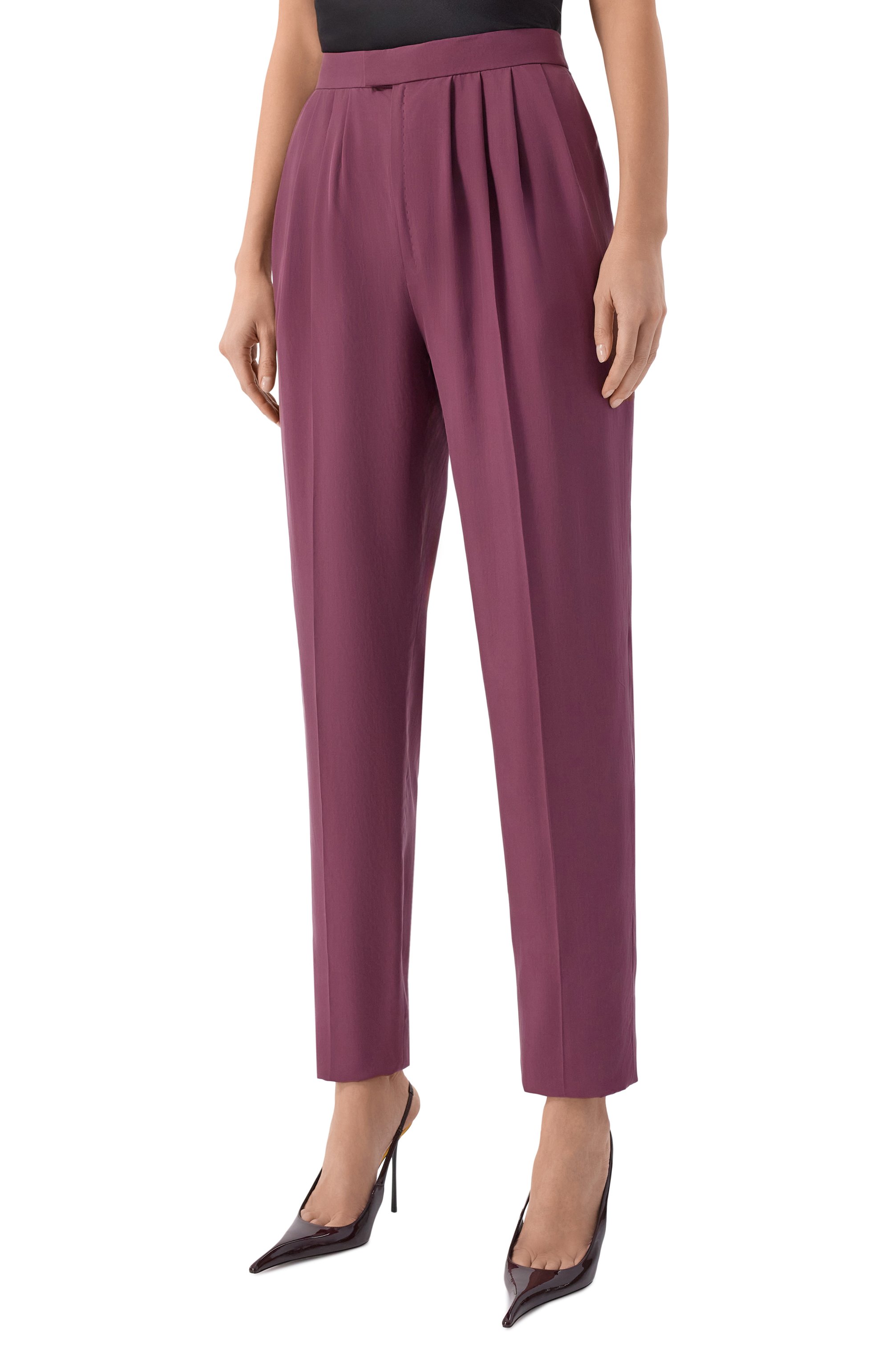 Шелковые брюки SAINT LAURENT, арт. 856580/Y6J78, фото 3