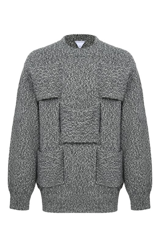 Хлопковый свитер Bottega Veneta 862420/V67U0 Серый 862420/V67U0