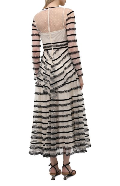 Платье REDVALENTINO черно-белого цвета по цене 89950 руб., арт. WR3VA18M/631, фото 4 Платье REDVALENTINO, арт. WR3VA18M/631, фото 4