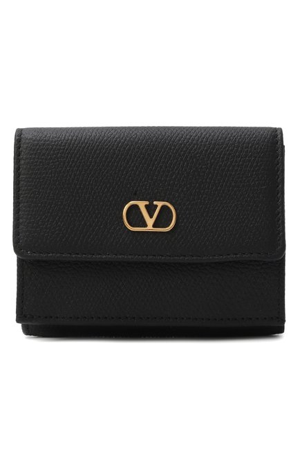 Женские кожаное портмоне VALENTINO черного цвета, арт. 6W2P0AJ4/SNP | Фото 1 (Материал: Натуральная кожа; Нос: Не проставлено; Материал сплава: Проставлено)