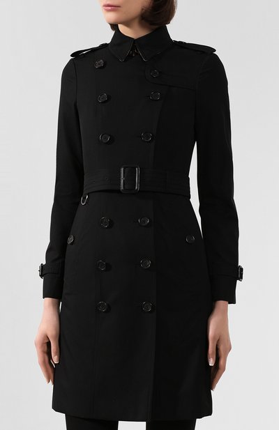 Хлопковый тренч sandringham BURBERRY черного цвета по цене 225000 руб., арт. 3900545, фото 3 Хлопковый тренч sandringham BURBERRY, арт. 3900545, фото 3