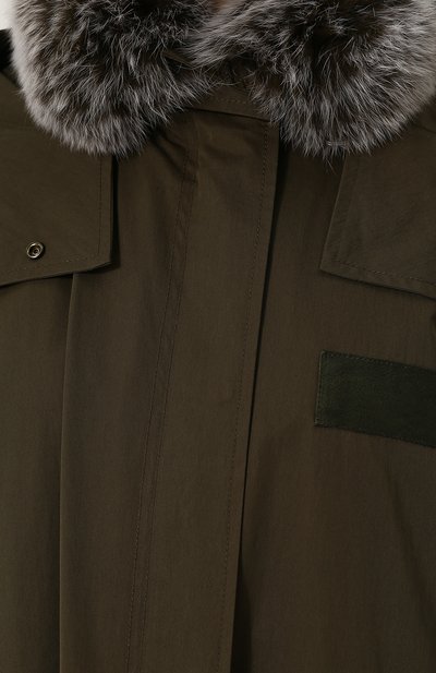 Хлопковая парка свободного кроя с меховой отделкой YS ARMY PARIS, арт. 8EFM01094F24W, фото 5