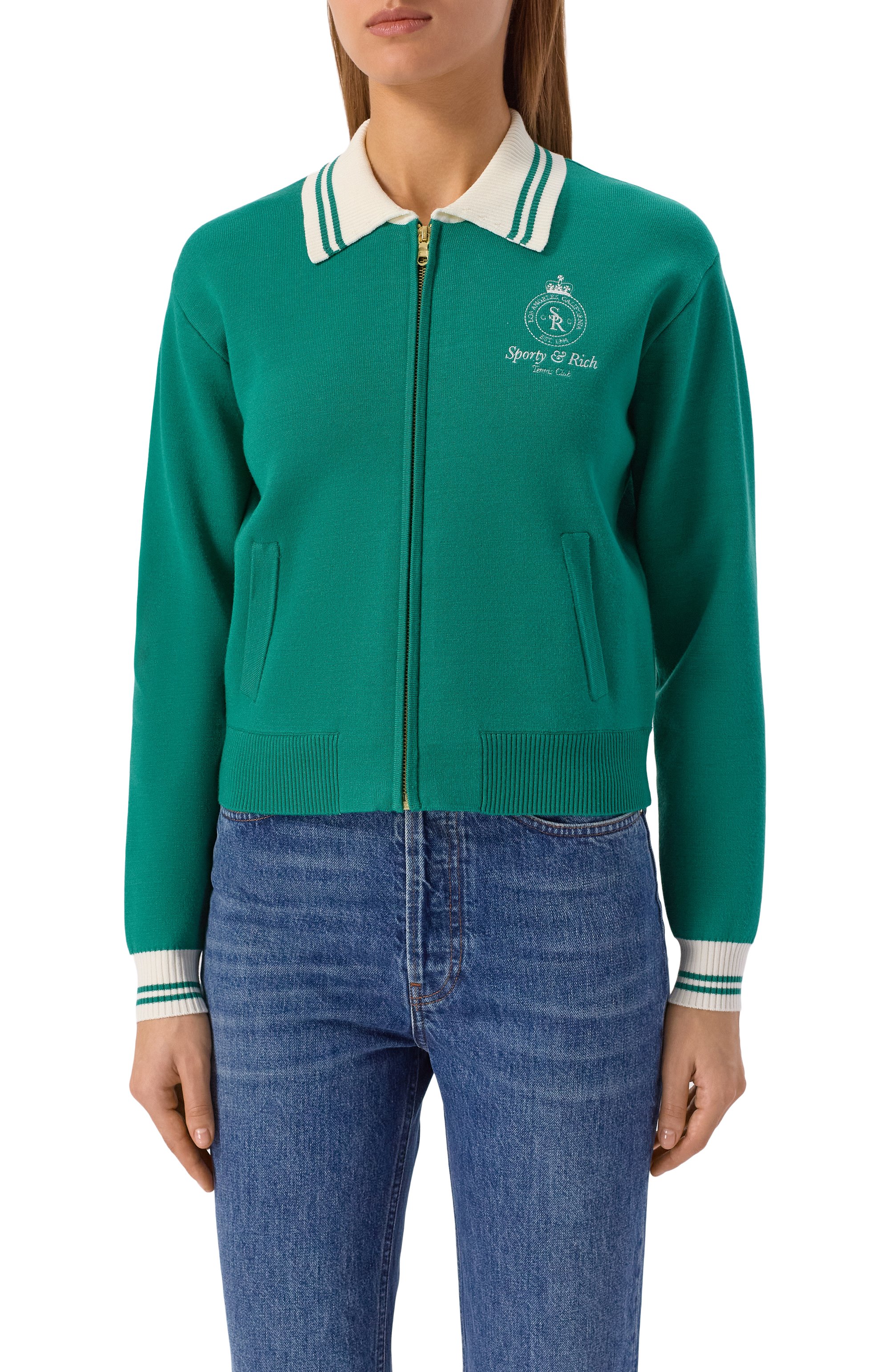 Кардиган из вискозы SPORTY AND RICH, арт. CA006621202GR03, фото 3