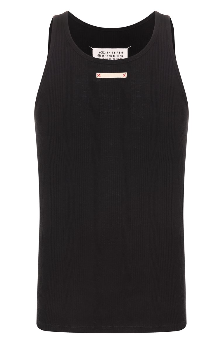Мужского майка MAISON MARGIELA черного цвета, арт. S50NL0049/M20060 | Фото 1 (Материал внешний: Хлопок; Стили: Минимализм; Мужское Кросс-КТ: Футболка-одежда; Региональные ограничения белый список (Axapta Mercury): Не проставлено; Нос: Не проставлено; Рукава: Без рукавов)