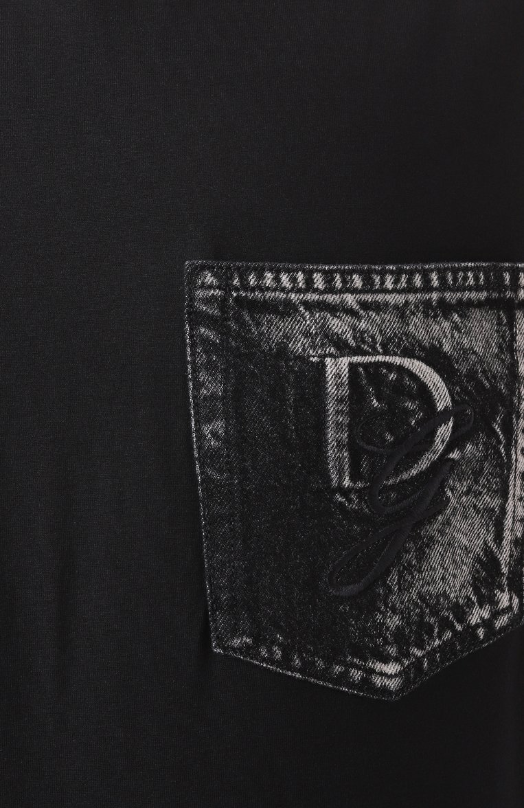 Мужская хлопковая футболка DOLCE & GABBANA черного цвета, арт. G8PN9Z/G704J | Фото 6 (Длина (для топов): Стандартные; Рукава: Короткие; Стили: Спорт-шик; Принт: С принтом; Материал внешний: Хлопок; Кросс-КТ: Джерси; Мужское Кросс-КТ: Футболка-одежда; Размерность: Идёт в размер; Автоматизация состава: Проставлено; Автоматизация ТО: Проставлено; Детали: Декор)