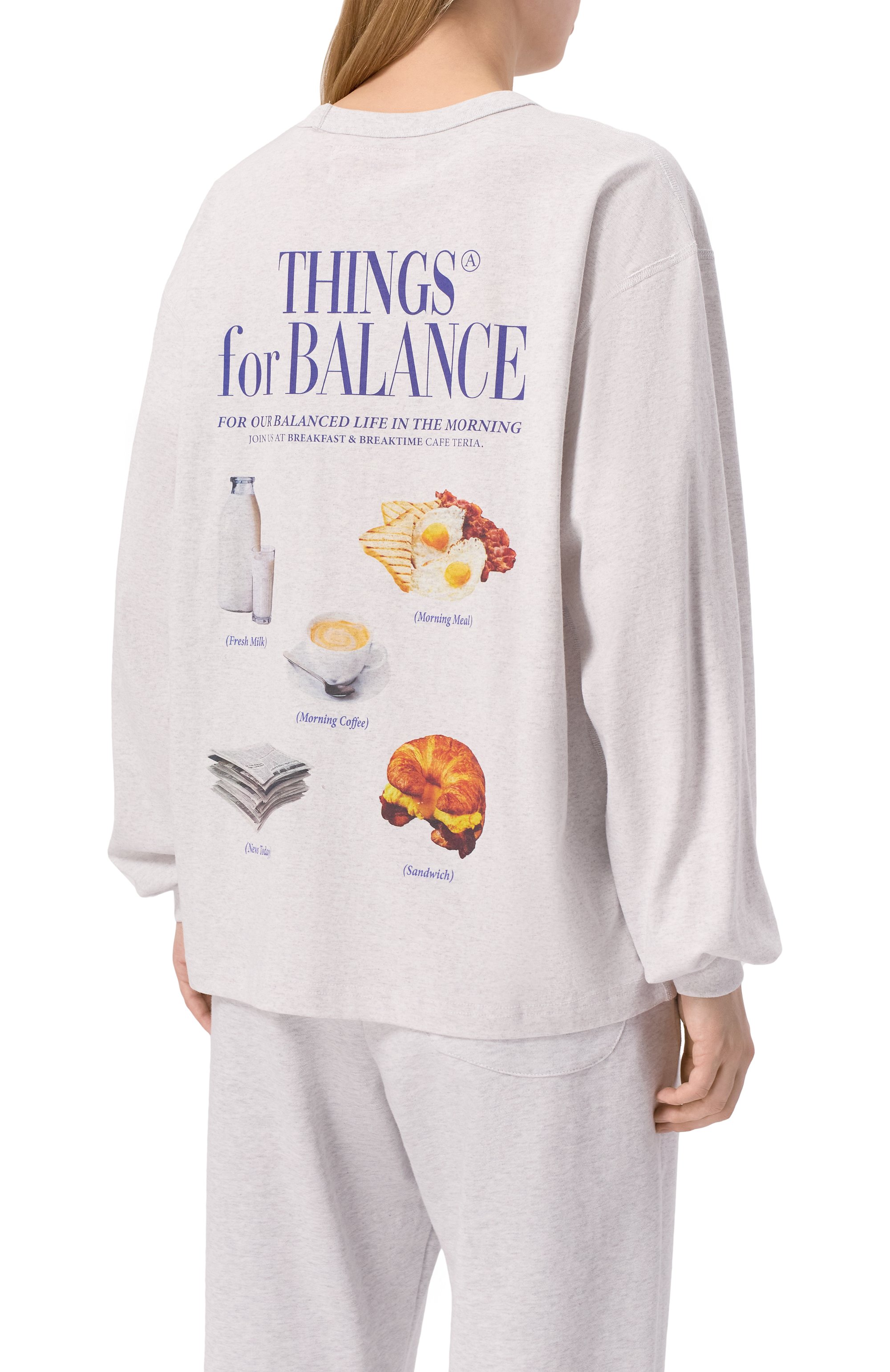 Хлопковый свитшот AECA WHITE, арт. AWCMSSBBTTLST001A2.LIGHT GREY (S), фото 4