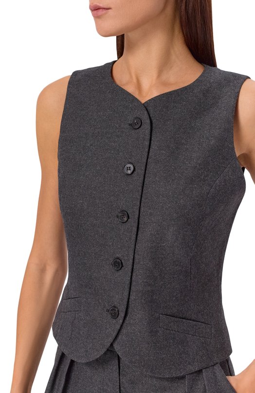 Шерстяной жилет Lesyanebo LN03H-411_ITB Серый  LN03H-411_ITB Фото 5