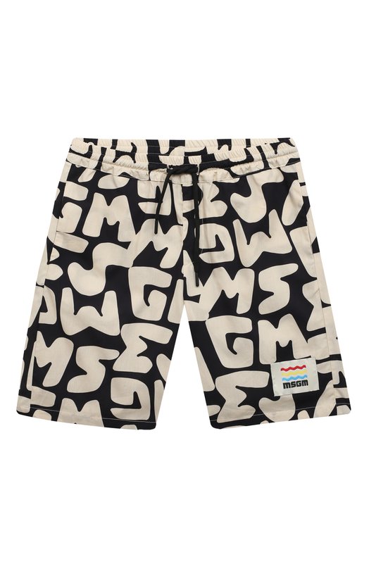 

Хлопковые шорты MSGM kids, Чёрно-белый