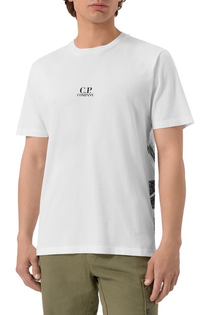 Хлопковая футболка C.P. COMPANY, арт. 18CMTS317A005431G, фото 3