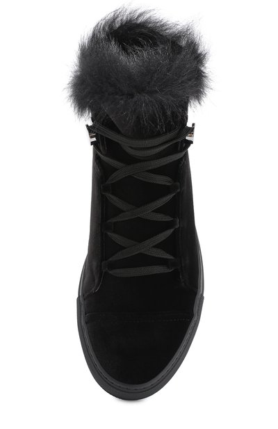 Высокие текстильные кеды на шнуровке MONCLER, арт. C2-09A-20321-00-019B8, фото 5