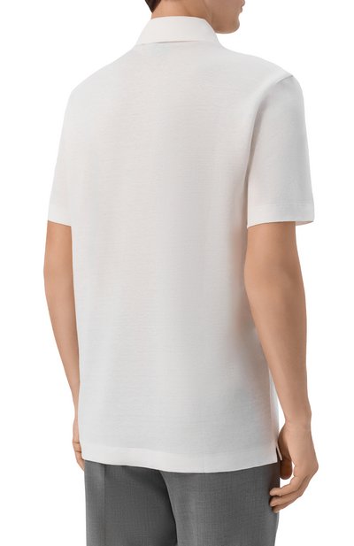 Поло изо льна и хлопка BOSS, арт. 50559147, фото 4