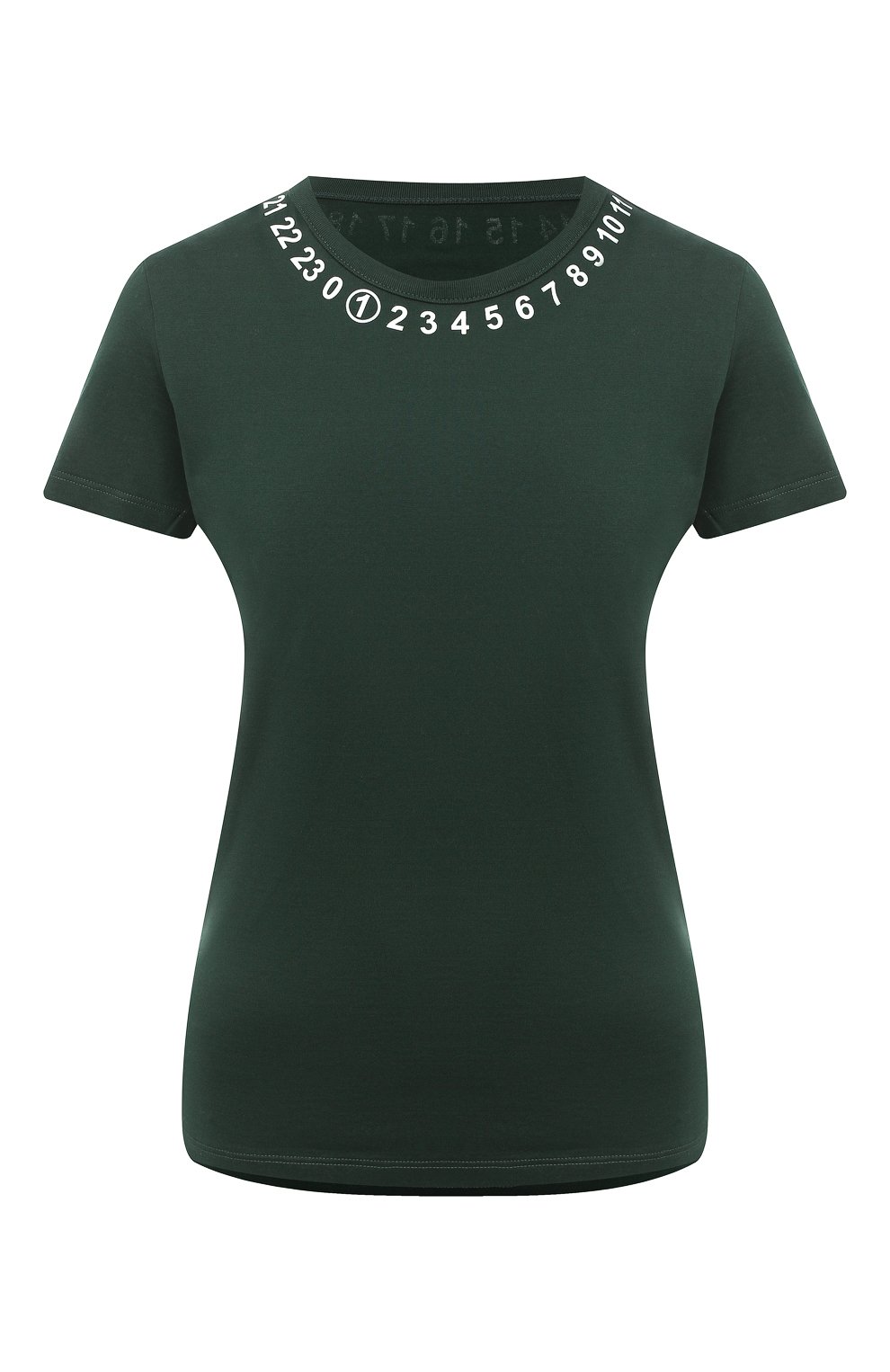 Хлопковая футболка MAISON MARGIELA зеленого цвета по цене 25100 руб., арт. S51GC0434/S22816, фото 1 Хлопковая футболка MAISON MARGIELA, арт. S51GC0434/S22816, фото 1