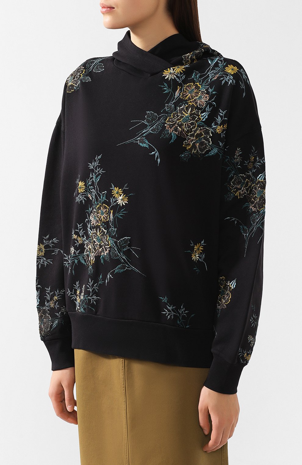 Хлопковое худи DRIES VAN NOTEN черного цвета по цене 39950 руб., арт. 191-31161-7617, фото 3 Хлопковое худи DRIES VAN NOTEN, арт. 191-31161-7617, фото 3