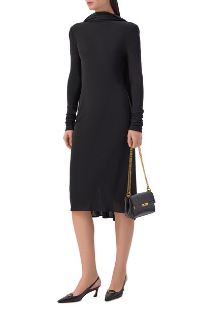 Кожаные туфли SANTONI черного цвета по цене 112000 руб., арт. WDEG72112HA2NWLN, фото 3 Кожаные туфли SANTONI, арт. WDEG72112HA2NWLN, фото 3