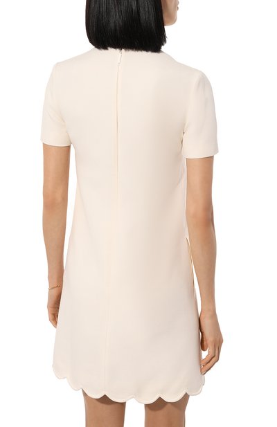 Платье из шерсти и шелка VALENTINO кремового цвета по цене 324000 руб., арт. 5B3VA9B01CF, фото 4 Платье из шерсти и шелка VALENTINO, арт. 5B3VA9B01CF, фото 4