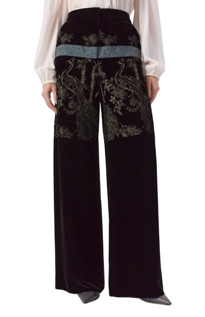 Бархатные брюки GIORGIO ARMANI черного цвета по цене 386500 руб., арт. GW001563/AF21809, фото 3 Бархатные брюки GIORGIO ARMANI, арт. GW001563/AF21809, фото 3